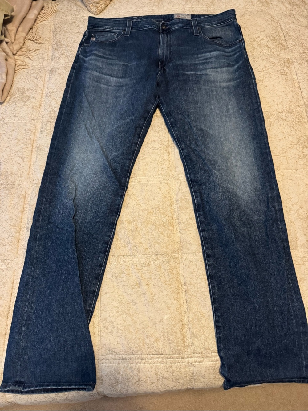 AG Men's Tellis Modern Slim Dark Blue Straight Fit Jeans Size 38X32